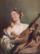 Giovanni Battista Tiepolo Mandolin played the young woman